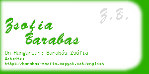 zsofia barabas business card